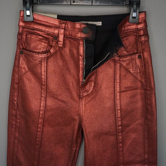 HUDSON Jeans Harlow Ultra High-Rise Cigarette Jeans Cinnamon Glitter size 25 - Picture 14 of 16